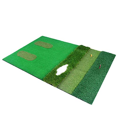 LSHUNYDE Accesorios de golf Golf Hit Pad Multifuncional Golf interior Pad de práctica personal Plegable libre Llevar Adecuado para todo tipo de varillas de madera y hierro 3.28 X 4.92 pies