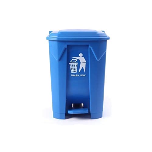 LSHWHT Cubos de Reciclaje Corredor Botes de Basura, Escuela de Hostelería Oficina Multifuncional de Basura al Aire Libre Pedal Bin Recipiente de residuos de plástico Bote de Basura HeWHui