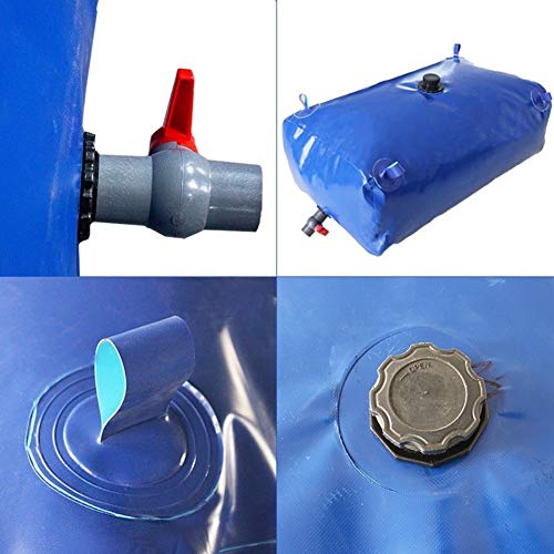 LSXIAO Contenedor De Agua Portátil, Grande Portador De Almacenamiento De Agua, con Grifo Y Tapón De Cierre, para Acampar Al Aire Libre, Riego De Jardinería (Color : Blue, Size : 600L/1.5x0.9x0.45M)