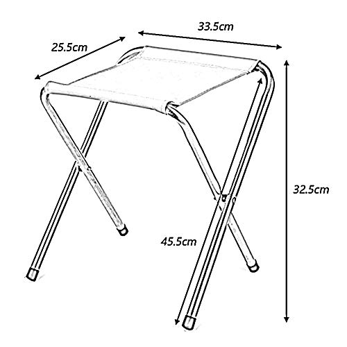 LSXIAO Taburete Plegable Al Aire Libre Hojaldre De Taburete Portátil Ultra Ligero Mini Asiento Ocio De Campo, 5 Colores (Color : Rojo, Tamaño : 33.5x25.5x32.5cm)