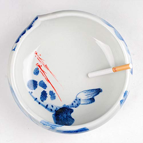 LTJTVXQ-ashtray Cenicero de la Mesa de café de la Porcelana Creativo Restaurante temático Moderno Oficina decoración de la Sala de Estar Maceta (Color : A)