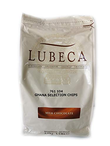 Lubeca - Ghana Selection chips 43% – Cobertura de Chocolate con Leche (chips) 43% cacao