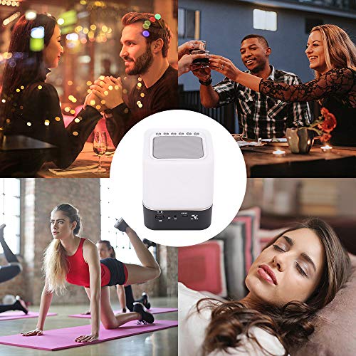 Luces nocturnas Altavoz Bluetooth, Despertador Altavoz Bluetooth Sensor táctil Lámpara de cabecera Lámpara de mesa LED RGB multicolor regulable, Llamada manos libres, Carga USB, Soporte para SD/AUX