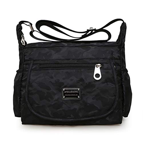 Luckycat Mujer de Bolsos de Moda Impermeable Mochilas Bolsas de Viaje Bolso Bandolera Sport Messenger Bag Bolsos Baratos Mano para Tablet Escolares Nylon