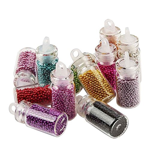 LUFA 12 colores en 3D los mini granos de caviar uñas de los brillos del arte DIY manicura de la decoración de gel UV Herramientas Accesorios