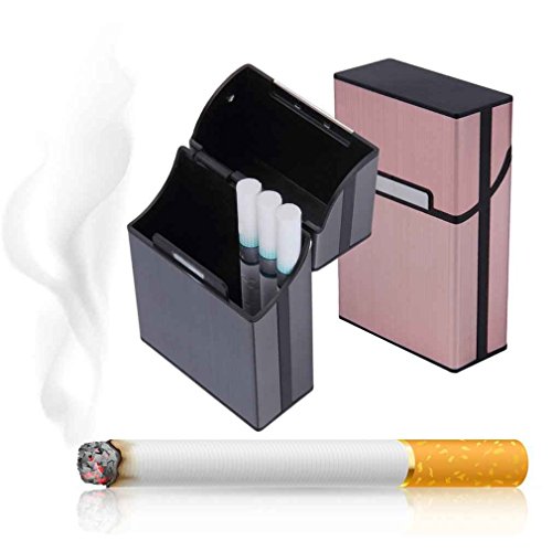 LUFA Caja de cigarrillos de aluminio ligero Caja de cigarrillos Porta-tabaco Contenedor de almacenamiento Accesorios de fumar