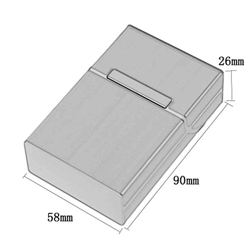 LUFA Caja de cigarrillos de aluminio ligero Caja de cigarrillos Porta-tabaco Contenedor de almacenamiento Accesorios de fumar