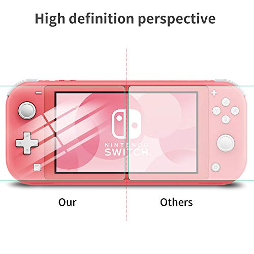 Luibor Protector Pantalla para Nintendo Switch Lite de Cristal, Templado Pantalla Vidrio,Sin Burbujas, Anti-Rotura, Arañazos-Resistente,9H Dureza,HD y Fácil Instalación (3 Piezas)