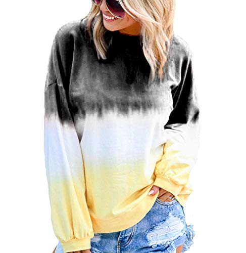 Luiyy Liquidación Venta Mujer Sudadera Tumblr Sin Capucha 2019 Suelta Tallas Grandes Jersey De Mujer Mujer Sudaderas de Manga Larga para Adolescentes Chicas Niña(Púrpura,XL)