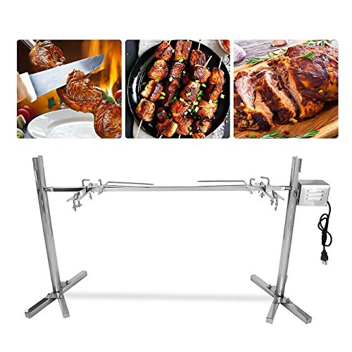 Lumemery Parrilla asador BBQ Máquina de asado Giratorio de Cordero de Pollo asador de carbón para Camping de Picnic al Aire Libre