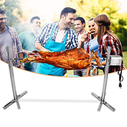 Lumemery Parrilla asador BBQ Máquina de asado Giratorio de Cordero de Pollo asador de carbón para Camping de Picnic al Aire Libre