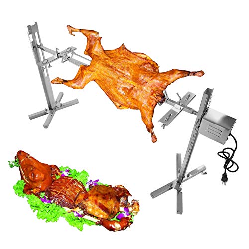 Lumemery Parrilla asador BBQ Máquina de asado Giratorio de Cordero de Pollo asador de carbón para Camping de Picnic al Aire Libre