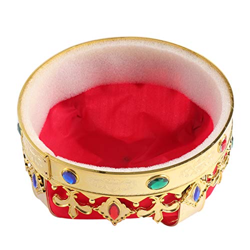 LUOEM Corona para Rey Corona del Rey Royal Jeweled Sombrero Accesorio de Corona Rey Favores de Fiesta de Carnaval