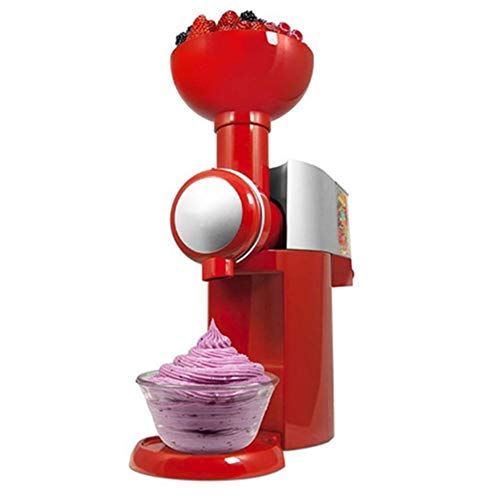 LUOER DIY Frozen Treat Maker, Healthy Dessert Fruit Soft Serve Maker, Máquina de postres de Yogurt de Frutas congeladas casera, 150 W, 220 V,Red