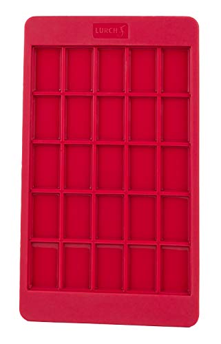 Lurch 83092 - Molde Flexible para Tableta de Chocolate (12 x 20,5 cm, Silicona, 21 x 17 x 1,7 cm), Color Rojo rubí