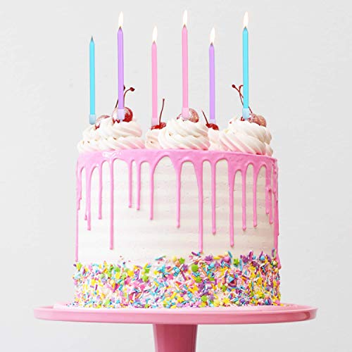 LUTER 20 Piezas Metálico Velas De Cumpleaños Velas De Pastel De Cumpleaños Velas Finas De Cupcake para Decoración De Fiesta De Bodas De Cumpleaños (3 Colores)