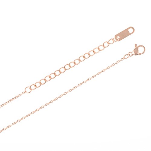 LUUK LIFESTYLE Collar de acero inoxidable con colgante de diamantes de imitación y cita Happiness, joya de mujer, tarjeta de regalo, amuleto, rosé