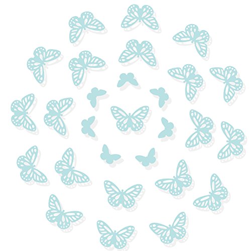 Luxbon 100pcs 3D Decorativas Pegatinas de Pared de la Mariposa 2 Tamaños DIY Mural Decalques Papel Arte Artesanía Inicio Decoración (Verde Claro)