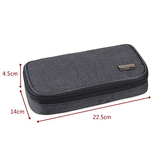 Luxja bolsa para diabetic, Estuche para diabéticos, bolsa de almacenamiento para glucómetro y otros suministros para diabéticos (solo bolsa), Negro