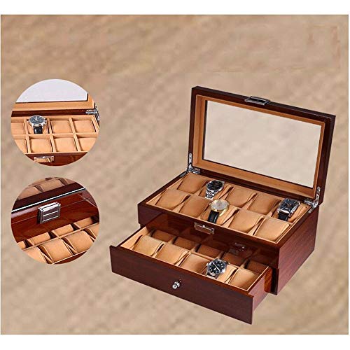 LUYIYI 20 Serie de Relojes Almacenamiento y exhibición Caja de Reloj de Madera Caja de Almacenamiento Caja