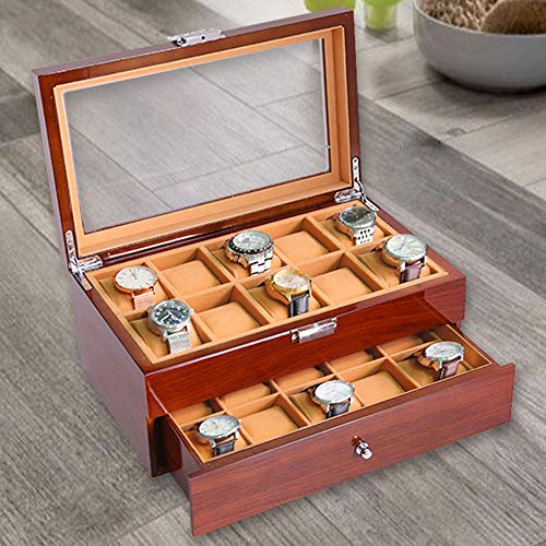 LUYIYI 20 Serie de Relojes Almacenamiento y exhibición Caja de Reloj de Madera Caja de Almacenamiento Caja