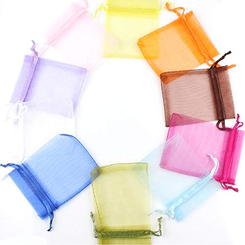 lvcha 50Pcs / Lot Bolsas De Organza con Cordón Bolsas De Embalaje De Joyas Bolsas De Boda De Dulces Bolsas De Regalos Al por Mayor