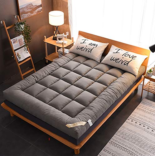 LYBFNN Futon Colchón Tatami Ground Mat Plegable Algodón Ecológico Memory Colchón con Correas Terten Espuma Japonés Tradicional Colchón Futón Antideslizante Viajes Camping,A:Gray,180 * 200cm