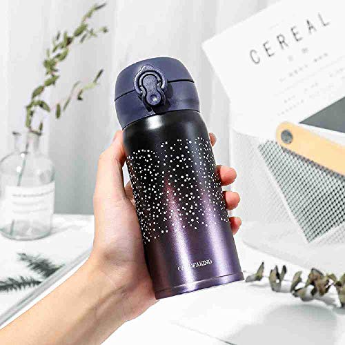 LZBDKM Taza Termo Moda Termo Colorido de Acero Inoxidable Café Té Taza Termo lechera Viaje Senderismo Oficina Botella Termo niños portátil Taza de vacío