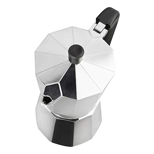 M MAGEFESA - Cafetera modelo KENIA de aluminio grueso - Pomo y Mangos ergonómicos de baketila toque frio, 12 Tazas