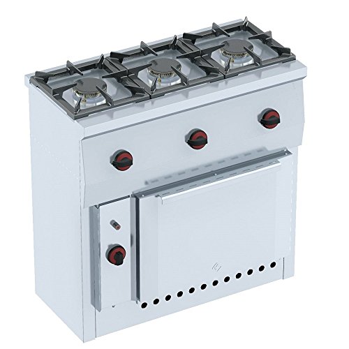 Macfrin 44093 Cocina Con Horno a Gas 3 Fuegos 19.5 Kw