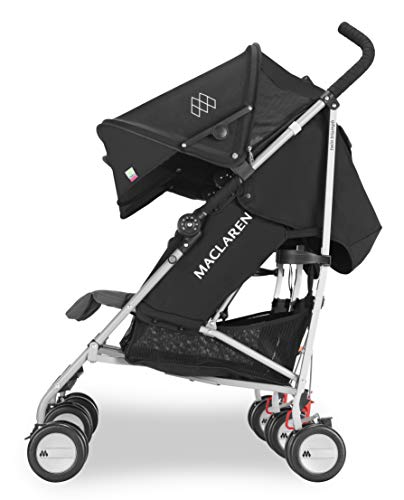 Maclaren Twin Triumph Silla de paseo doble - ligera, de los 6 meses hasta los 50kg, encaja a través de la mayoría de las puertas, Capota extensible con UPF 50+