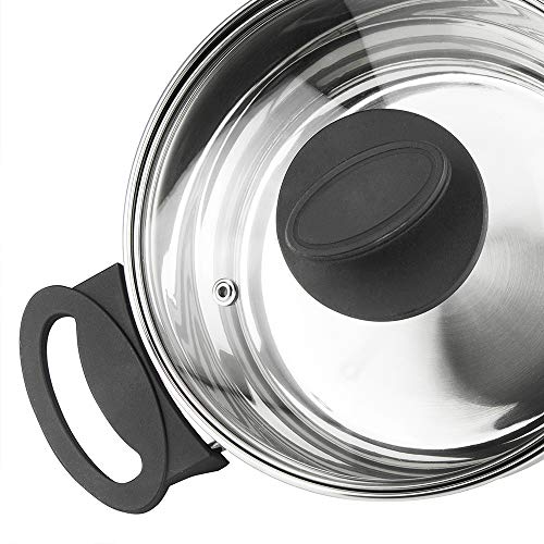 MAGEFESA – Batería de Cocina MAGEFESA Style 4 Piezas + Olla presión Dynamic 6L Fabricada en Acero Inoxidable. Fácil Limpieza y Apta lavavajillas. Asas de bakelita. Apta INDUCCIÓN.