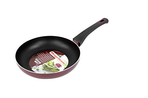 Magefesa Korinto Sartén 26 cm de Aluminio con Antiadherente bicapa, Color Vino Exterior. Apta para Todo Tipo de cocinas, incluida inducción, Borgoña