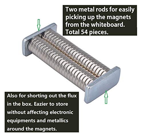 Magenesis Imanes de neodimio, 10 x 2 mm, 52 Unidades, Muy Fuertes, Aprox. 2 kg de Fuerza Adhesiva - esis estomacal, 10x2 mm