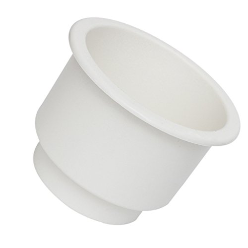 MagiDeal 2pcs Posavasos Titular de Taza Empotrada de Coche Almacenamiento para Barco Marino RV #Blanco