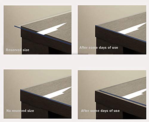 MAGILONA Home - Mantel protector de PVC impermeable para mesa, mesa de escritorio, rectangular, tamaño personalizado, Lino madera algodón pvc, Blanco, 23.5x47 Inch(60x120cm)