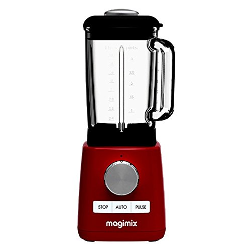 Magimix Power Blender Batidora rojo new 1300w -22000 rpm- mas poderoso (+ MINI VASO (y pequeñas preparaciones).