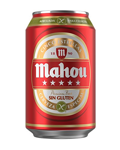 Mahou 5 Estrellas Sin Gluten Lata Cerveza - 330 ml