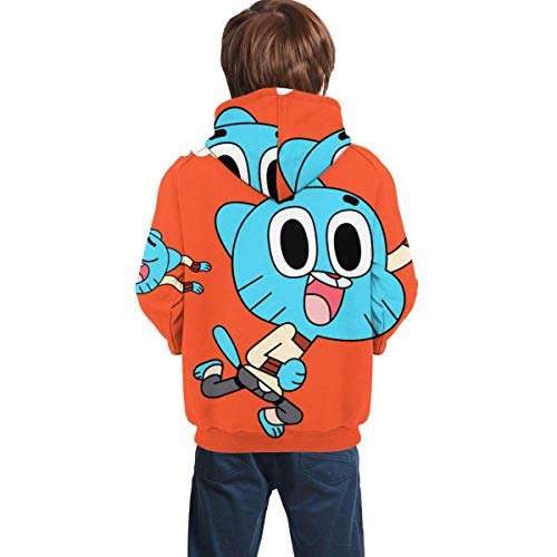 maichengxuan The Amazing World of Gumball Casual Boys Girls 3D Print Casual Pullover Hoodies Sweatshirts Tops Blouse Black