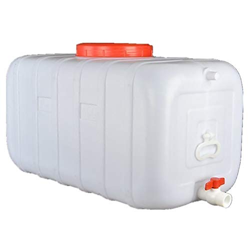 MAIDEHAO Recipiente de Agua Plegable sin BPA con Grifo, rectángulo Blanco Tapa Cisterna Horizontal Engrosada de Calidad alimentaria plástico fermentador de Tanque Exterior Queen Tanque (Size : 50L)