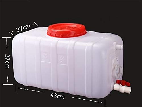 MAIDEHAO Recipiente de Agua Plegable sin BPA con Grifo, rectángulo Blanco Tapa Cisterna Horizontal Engrosada de Calidad alimentaria plástico fermentador de Tanque Exterior Queen Tanque (Size : 50L)