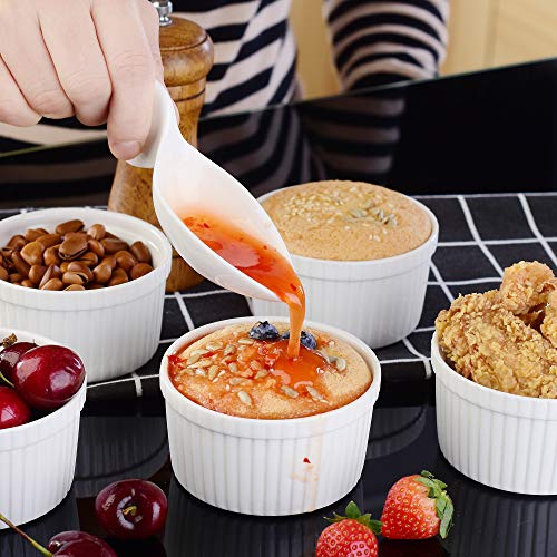 MALACASA, Serie Ramekin.Dish, juego de 6 piezas, forma de paté MINI moldes para paté con forma de torta - moldes de porcelana 9cm Ø forma de pasteles 9 * 9 * 5cm