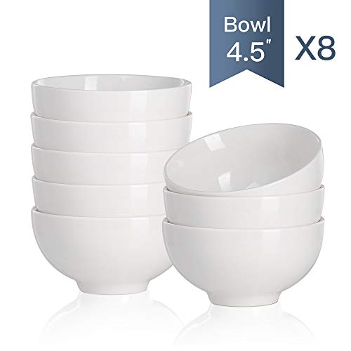 Malacasa, serie Regular, Cuencos de Cereal Porcelana Juego de Cuencos Tazones 8 piezas 4.5"/ 11.6 x 11.6 x 6 / 300ml