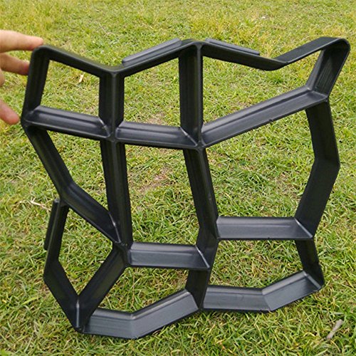 Malayas® Molde para Cemento, Molde para Hormigón, Molde para Hacer Pavimentos, Caminos, Suelos de Jardín, Jardín Piedras, Patio, Balcón, Terraza, de Plástico Resistente, 44x44cm