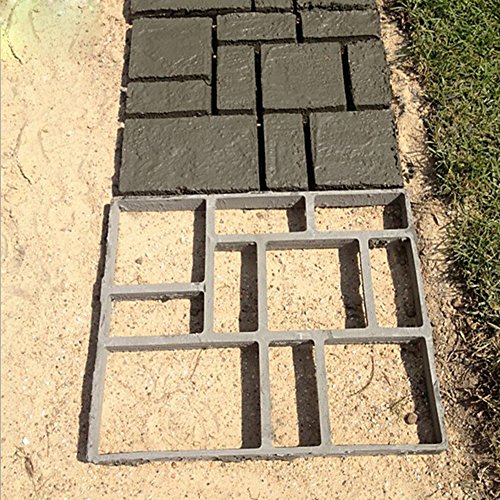 Malayas® Molde para cemento, Molde para Hormigón, Molde para hacer Pavimentos/ Caminos/ Suelos de Jardín, Patio, Balcón, Terraza, de Plástico Resistente, 60x50cm