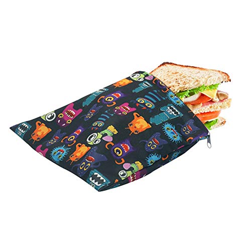 Maliyaw Bolsa de bocadillos Reutilizable de 3 Piezas Bolsa de sándwich de Pan Impermeable para el Trabajo Escuela Camping Viaje