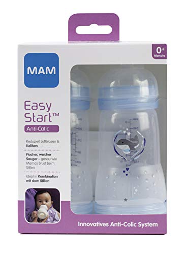 MAM Babyartikel 99921511 - Kit biberon (2 unidades), color azul, 260 ml