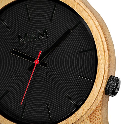 MAM Originals · Quail Green | Reloj de Hombre | Diseño Minimalista | Reloj de Madera de bambú sostenible