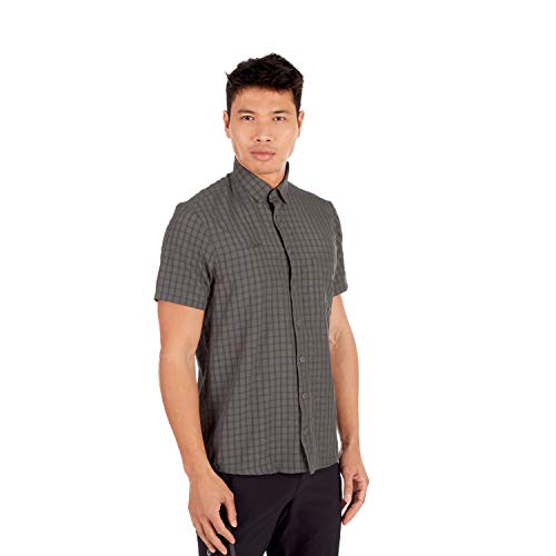 Mammut Lenni - Camisa de Manga Corta para Hombre, Primavera/Verano, Lenni, Hombre, Color Titanio, tamaño Medium