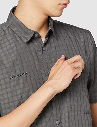 Mammut Lenni - Camisa de Manga Corta para Hombre, Primavera/Verano, Lenni, Hombre, Color Titanio, tamaño Medium